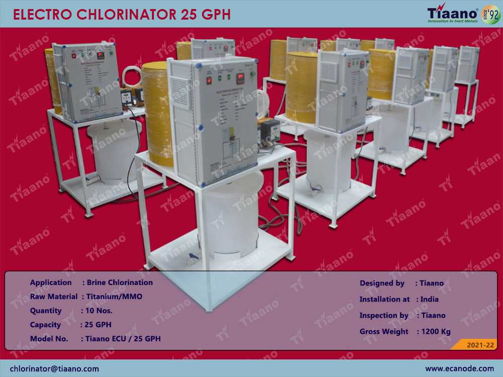  electro chlorinator1 25 gph